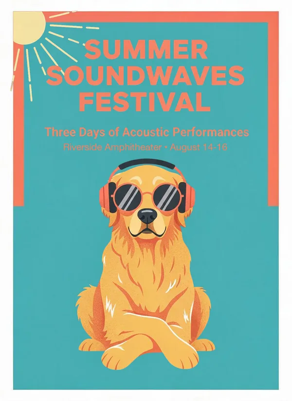 The same poster with the venue line corrected to Riverside Amphitheater