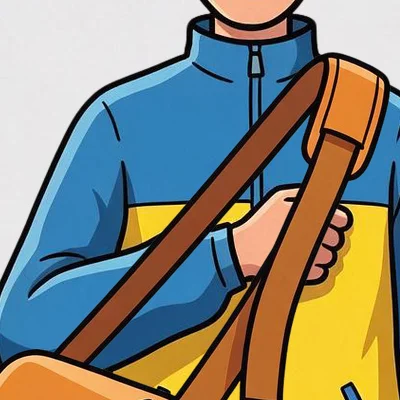 Close-up of the layers stacked back together: two straps now cross the chest, both in front of the fist