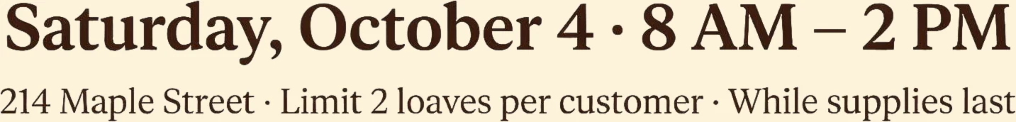 The same date and fine-print line on the returned layer at 1433 by 172 pixels, the letters sharp